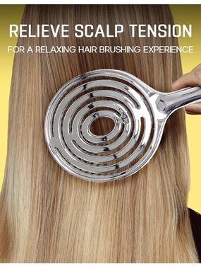 Scalp Tension Relief Hair Brush - Silver